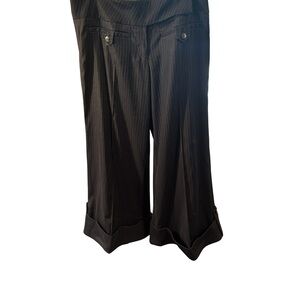 Louis Verdas Retro Look Black Pinstripe Women's Capris Size 4